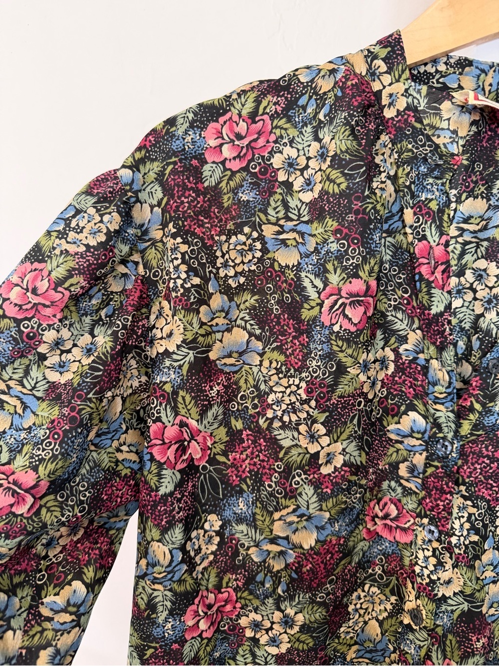 Vintage 80’s Floral Peasant Blouse - Picture 8 of 9